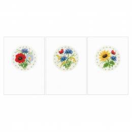 Kit carte de voeux fleurs des champs lot de 3 - 4