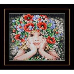 kit Diamond painting fille avec des fleurs - 4
