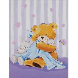 Peinture par numéro kit ours avec une couverture - 4