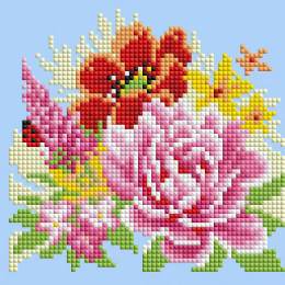 Diamond painting carte de voeux kit fleurs - 4
