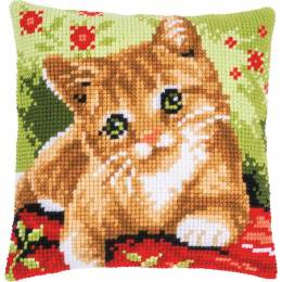 Kit coussin Vervaco au point de croix Chat mignon - 4