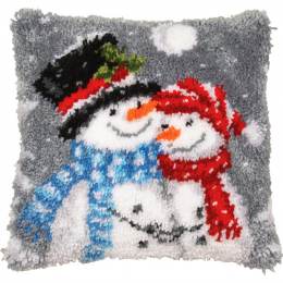 Kit coussin au point noué bonhommes de neige - 4