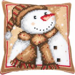 Kit coussin au point de croix bonhomme de neige - 4