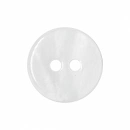 Boutons nacre river shell 14mm blanc - 408