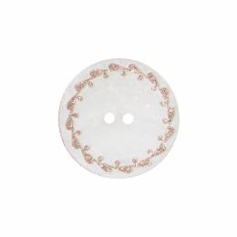 Bouton nacre river shell 18mm rose - 408