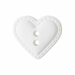 Bouton enfant coeur façon cuir - 408