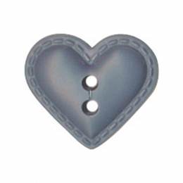 Bouton enfant coeur façon cuir - 408