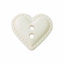 Bouton enfant coeur façon cuir - 408
