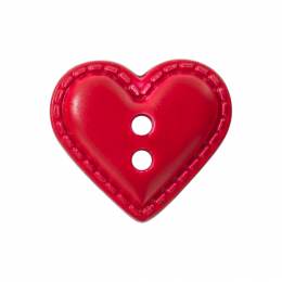 Bouton enfant coeur façon cuir - 408