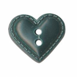 Bouton enfant coeur façon cuir - 408