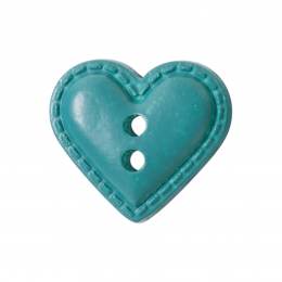 Bouton enfant coeur façon cuir - 408