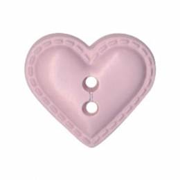 Bouton enfant coeur façon cuir - 408