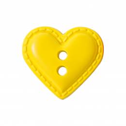 Bouton enfant coeur façon cuir - 408