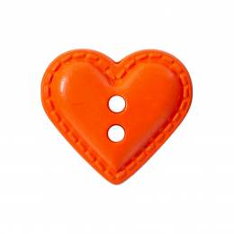 Bouton enfant coeur façon cuir - 408
