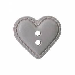 Bouton enfant coeur façon cuir - 408
