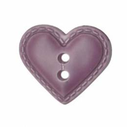 Bouton enfant coeur façon cuir - 408