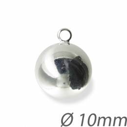 Pendentif boule 10mm anneau 2,5mm - 408