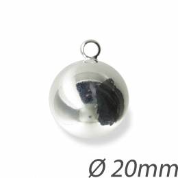 Pendentif boule 20mm anneau 3,3mm - 408