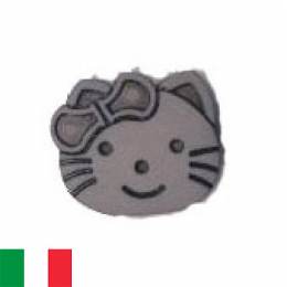 Bouton enfant tête de chat (façon Hello Kitty) - 408