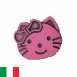 Bouton enfant tête de chat (façon Hello Kitty) - 408
