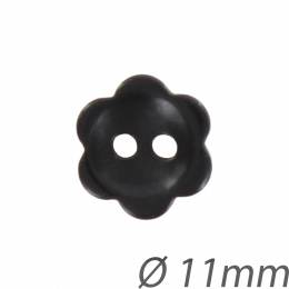 Bouton noir enfant couture fleur nacré - 408