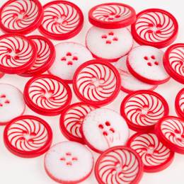 Bouton spirale rouge - 408