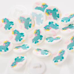 Bouton enfant poney licorne - 408