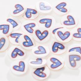 Bouton coeur &agrave; trous - 408