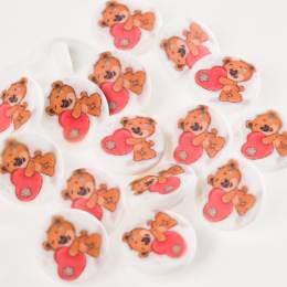 Bouton enfant ours c�ur - 408