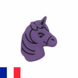 Bouton licorne violet - 408