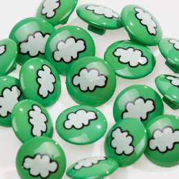 Bouton enfant nuage &agrave; queue - 408