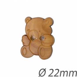 Bouton enfant en bois ours - 408