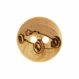 Bouton voiture gravée en bois - 408