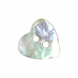 Bouton nacre naturelle coeur - 408
