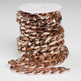Chaine maillon plastique aspect métal rosé de 4,50m - 408