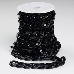 Chaine maillon plastique aspect métal noir de 4,50m - 408