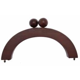 Fermoir rond en bois marron - 408
