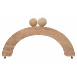 Fermoir rond en bois naturel - 19x8 cm - 408