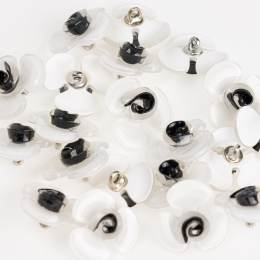Bouton fleur bicolore - 408
