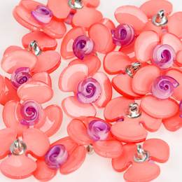 Bouton fleur bicolore - 408