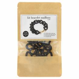 Kit bracelet maillons noir - 408
