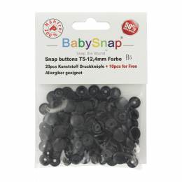 Bouton pression plastique BabySnap® rond noir - 408