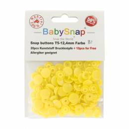 Bouton pression plastique BabySnap® rond jaune - 408