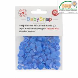 Bouton pression plastique BabySnap® rond bleu - 408