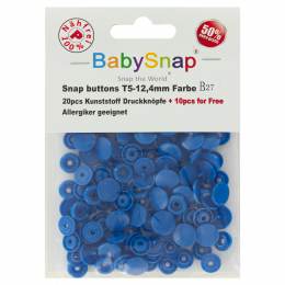 Bouton pression plastique BabySnap® rond bleu - 408