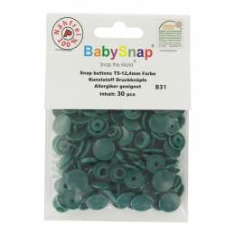 Bouton pression plastique BabySnap® rond vert - 408