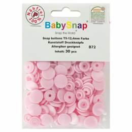 Bouton pression plastique BabySnap® rond rose - 408