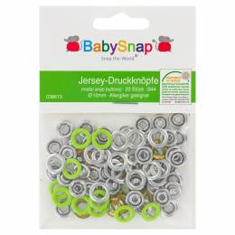 Pression anneau métal jersey BabySnap® 10mm vert - 408