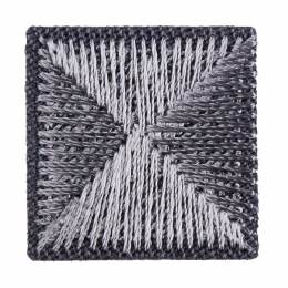 Thermocollant et autocollant Carr&eacute; r&eacute;paration gris - 408