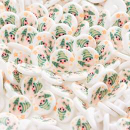Bouton bonhomme de neige sapin - 408